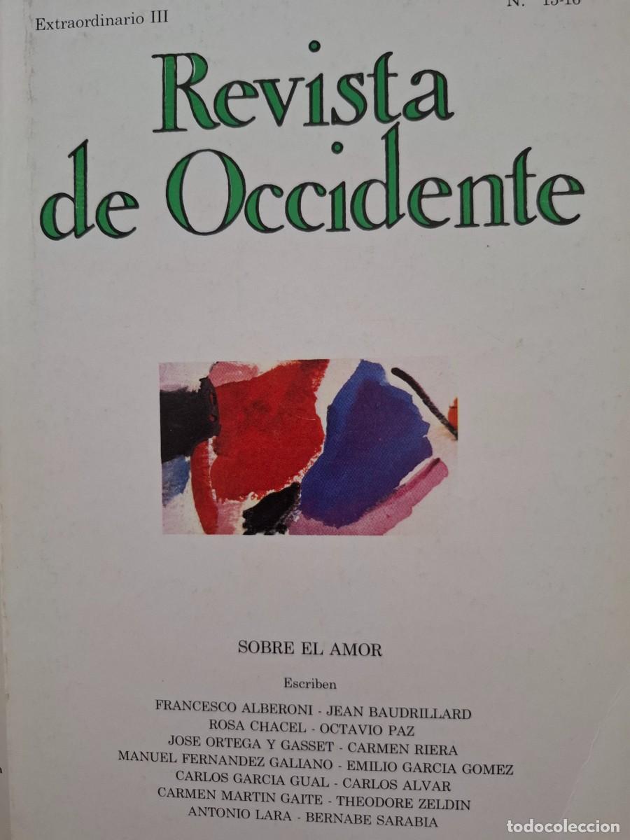 Collectionnisme de Revues et Journaux: revista de occidente n&ordm; 15 16 1982 sobre el amor