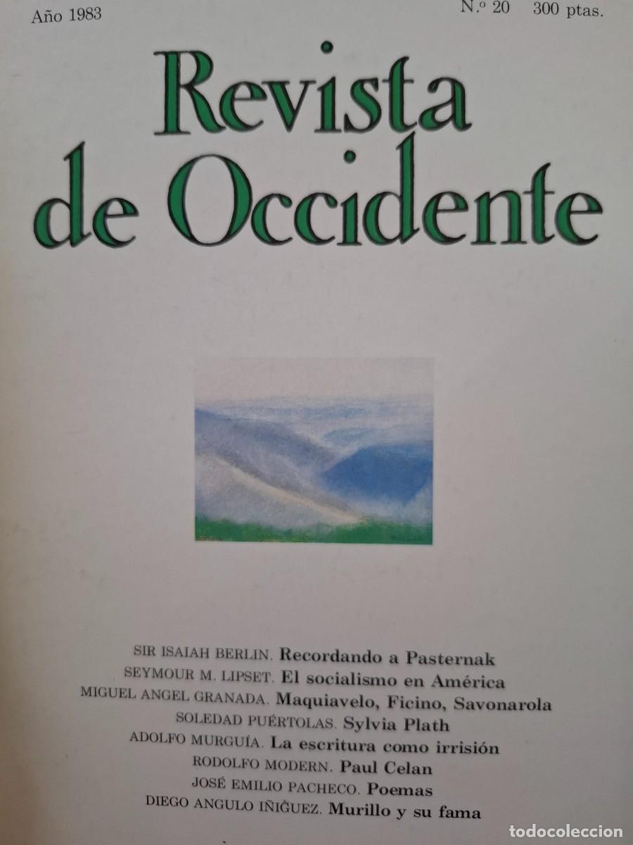 Coleccionismo de Revistas y Peri&oacute;dicos: revista de occidente n&ordm; 20 1983