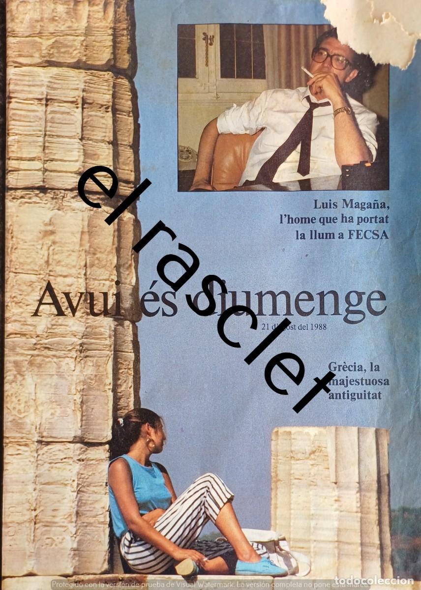 Coleccionismo de Revistas y Peri&oacute;dicos: SUPLEMENTO DIARIO AVUI 21 AGOSTO 1988