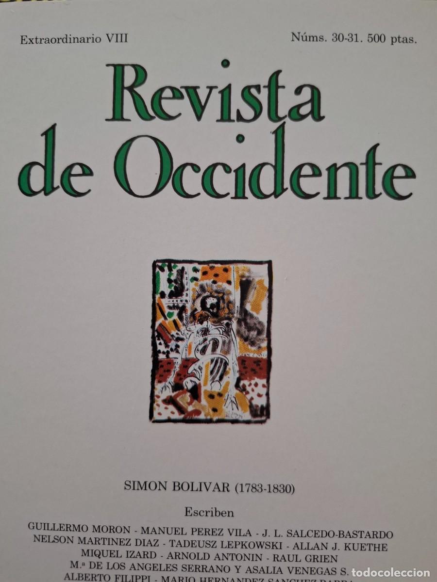 Coleccionismo de Revistas y Peri&oacute;dicos: revista de occidente 30 31 1983 Sim&oacute;n Bolivar 1783 1830