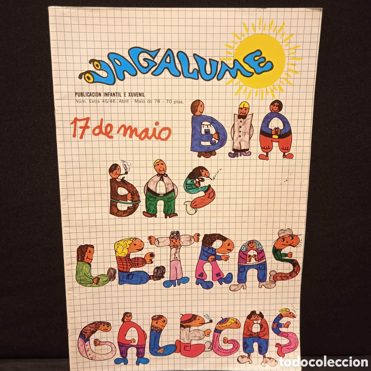 Coleccionismo de Revistas y Peri&oacute;dicos: REVISTA VAGALUME N&ordm; 45/46 MAIO 1978 ESPECIAL LETRAS GALEGAS