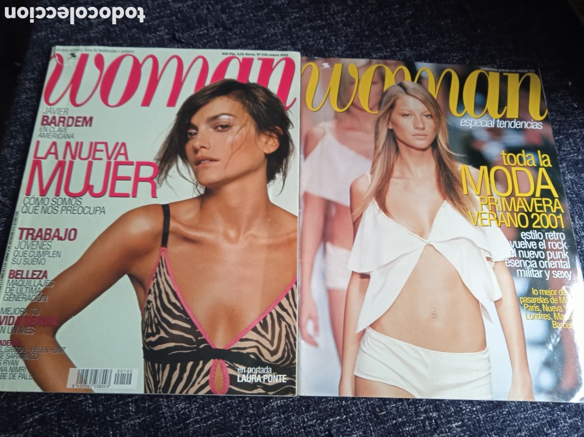Collection Magazines and Newspapers: REVISTA WOMAN N&ordm; 102 MARZO 2001 - JAVIER BARDEM - CON SUPLEMENTO