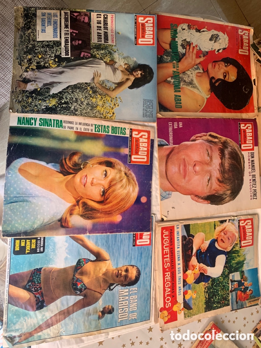 Coleccionismo de Revistas y Peri&oacute;dicos: Lote de 6 revistas antiguas a&ntilde;os 60 &ldquo;SABADO&rdquo;