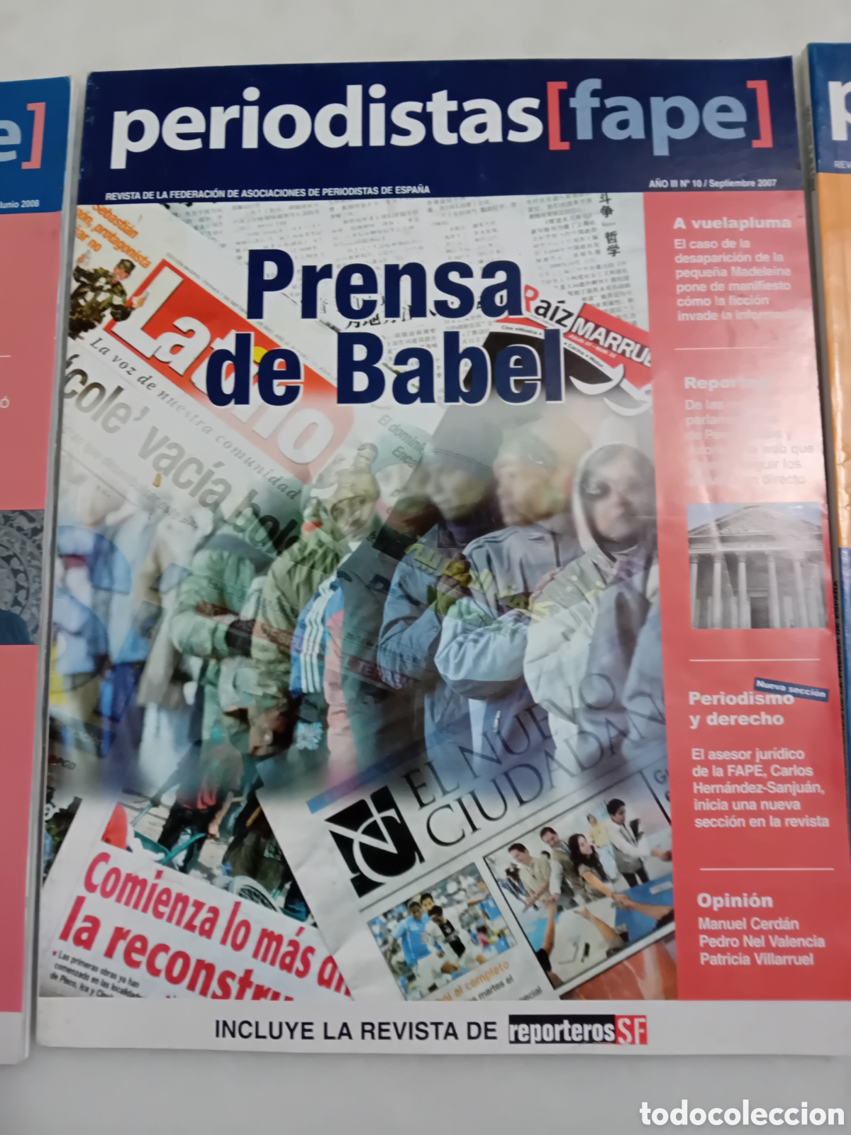 Colecionismo de Revistas e Jornais: Tres revistas Periodistas-FAPE. 2006/07