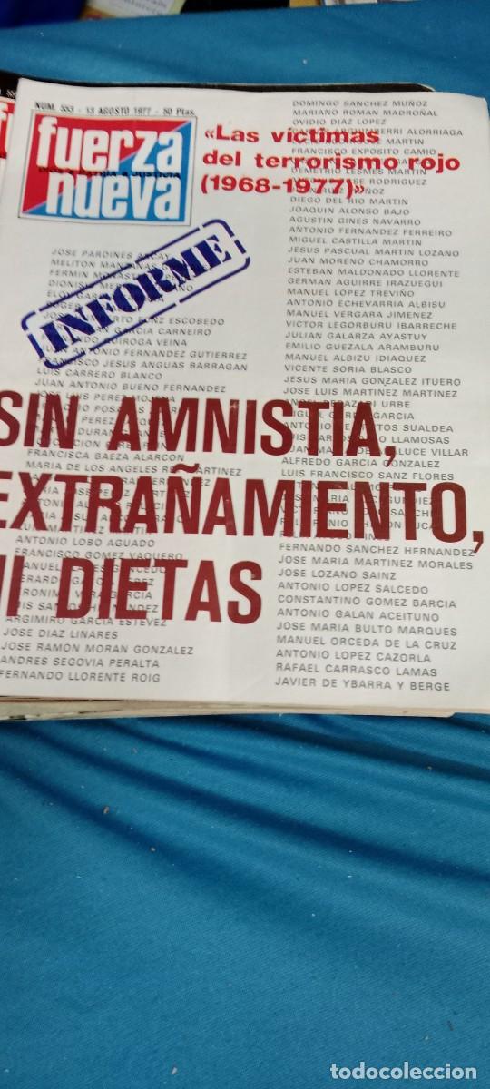 Sammeln von Zeitschriften und Zeitungen: Revista FUERZA NUEVA N 533. 13 de agosto 1977. SIN AMNIST&Iacute;A EXTRA&Ntilde;AMIENTO NI DIETAS E-ABU