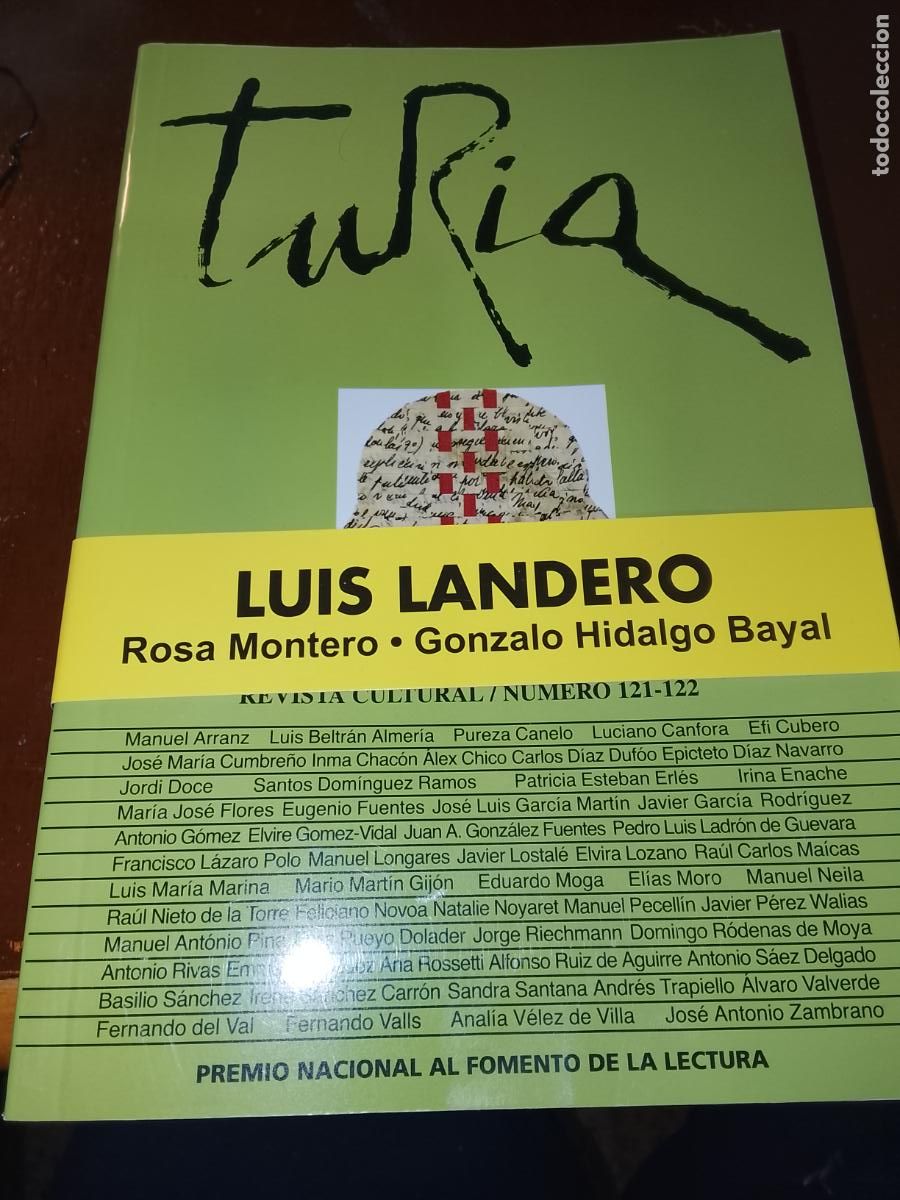 Coleccionismo de Revistas y Peri&oacute;dicos: Revista Cultural TURIA N&ordm; 121-122. Monogr&aacute;fico LUIS LANDERO. Rosa Montero / Trapiello. Teruel, 2017.