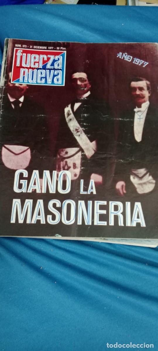 Coleccionismo de Revistas y Peri&oacute;dicos: Revista Fuerza Nueva n&uacute;mero 573, diciembre 1977 GANO LA MASONERIA E-ABU