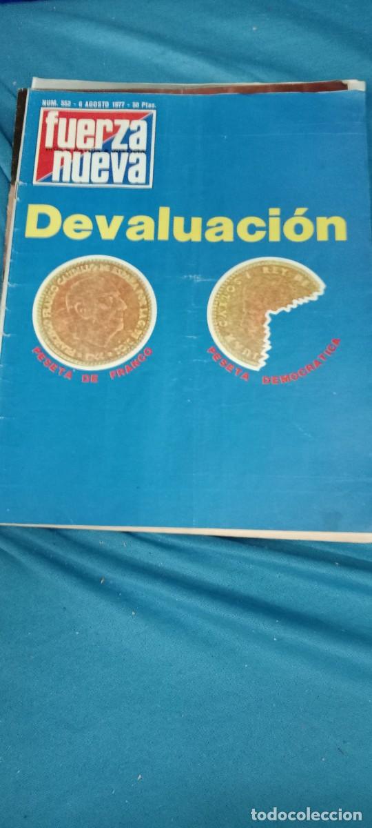 Coleccionismo de Revistas y Peri&oacute;dicos: Revista FUERZA NUEVA N 552 , 6 de agosto 1977 DEVALUACI&Oacute;N. E-ABU