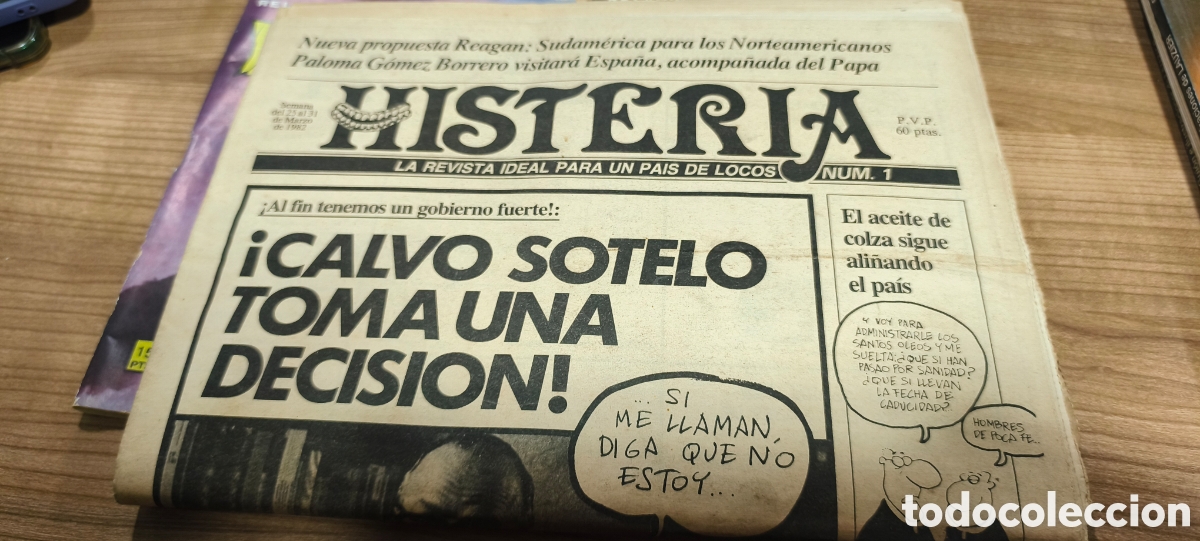 Coleccionismo de Revistas y Peri&oacute;dicos: Histeria peri&oacute;dico n&uacute;mero 1