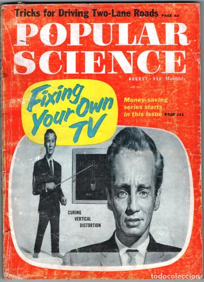 Coleccionismo de Revistas y Peri&oacute;dicos: 1960 AGOSTO POPULAR SCIENCE HENRY FORD&acute;S WEIRD OLD ENGINES-WHAT&acute;S IN A NAMEPLATE - 218 P INGLES