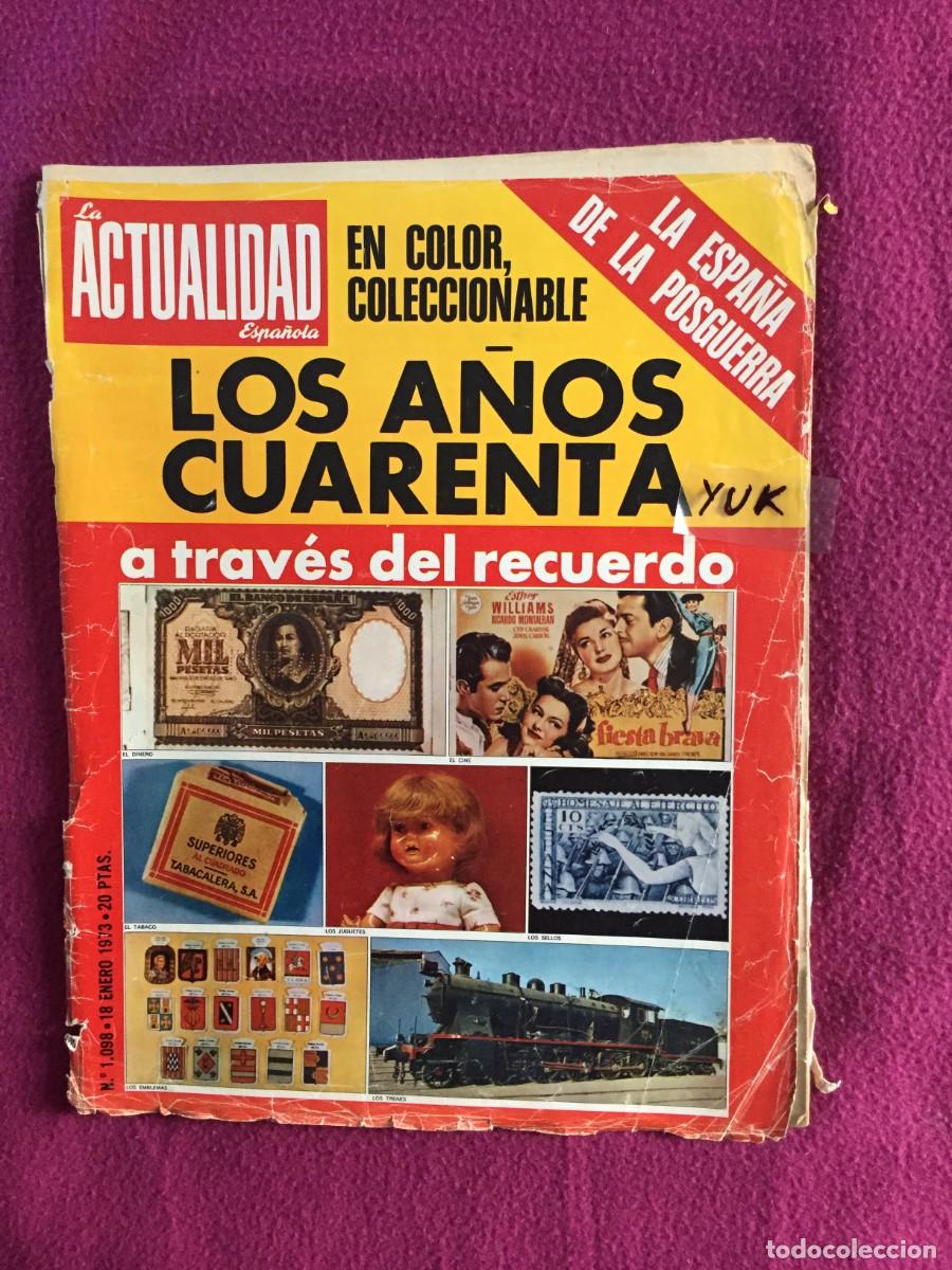Coleccionismo de Revistas y Peri&oacute;dicos: Actualidad Espa&ntilde;ola 1973 Especial a&ntilde;os 40: mu&ntilde;eca Mariquita P&eacute;rez ...+ SIMCA 1200 + 123 Cantantes...