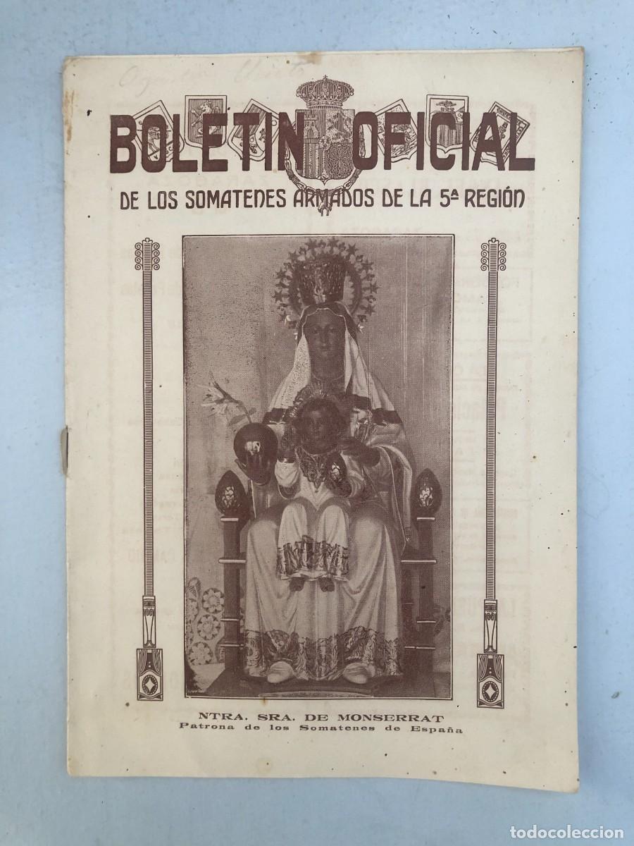 Colecionismo de Revistas e Jornais: BOLET&Iacute;N DE LOS SOMATENES DE LA 5&ordf; REGI&Oacute;N, PORTADA NTRA. SRA. DE MONTSERRAT, ABRIL 1926