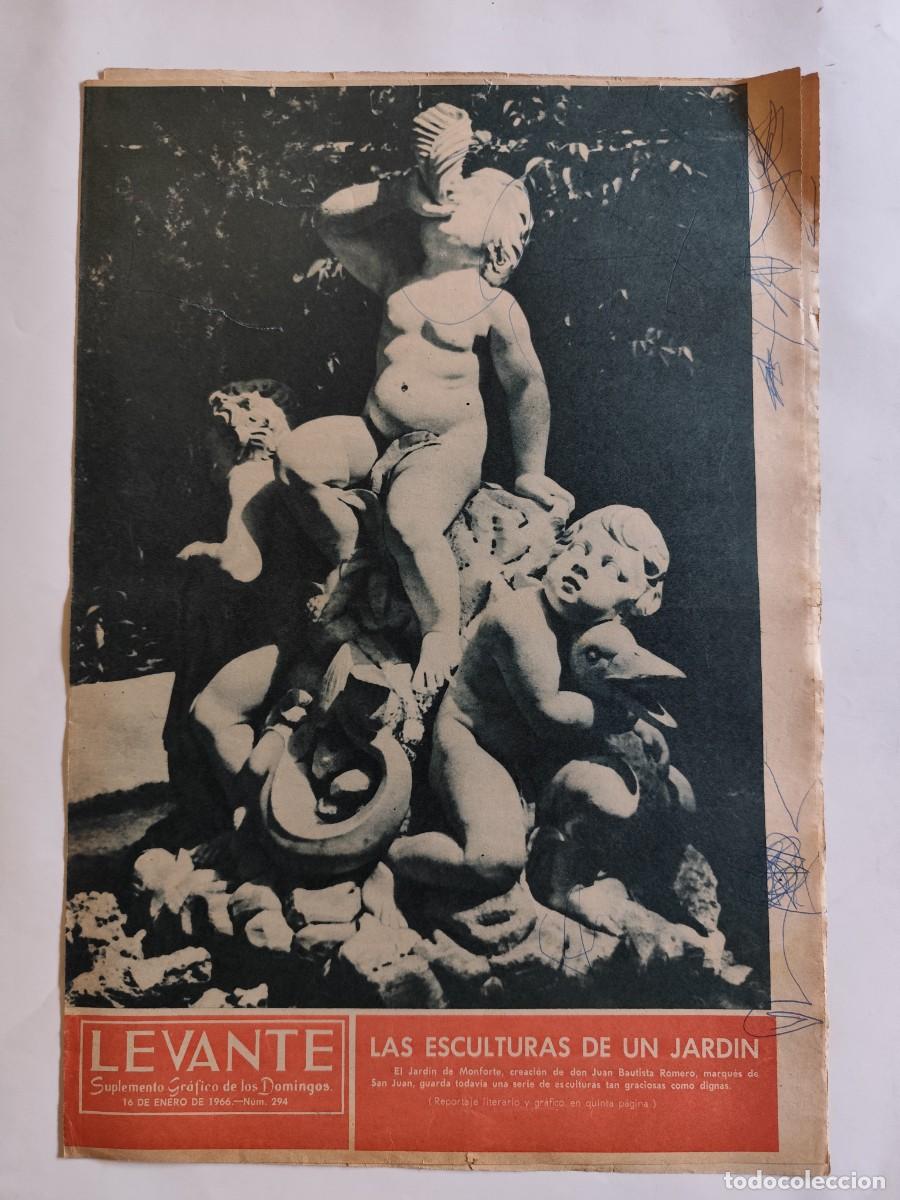 Coleccionismo de Revistas y Peri&oacute;dicos: REVISTA LEVANTE 1966 PEROT DE GRANYANA, PRIMERA EXPOSICION TEMAS VALENCIANOS EN SUDAMERICA