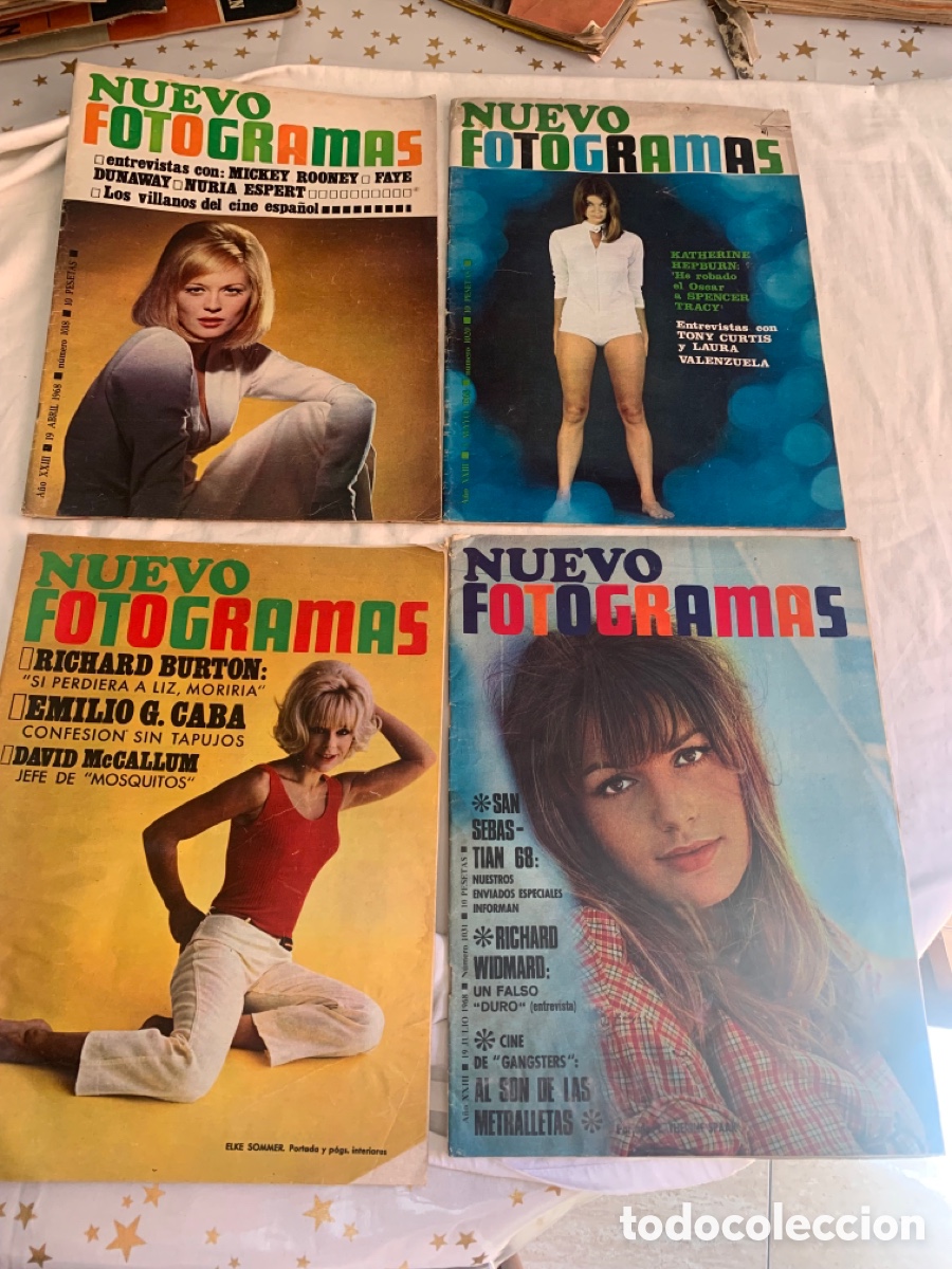 Collezionismo di Riviste e Giornali: Lote de cuatro revistas antiguas &ldquo; Nuevo Fotogramas&rdquo;1968