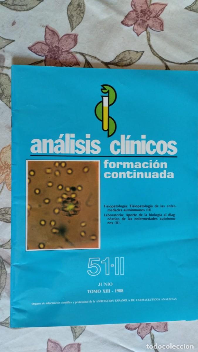 Coleccionismo de Revistas y Peri&oacute;dicos: REVISTA ANALISIS CLINICOS - 51-II // junio 1988 tomo XIII