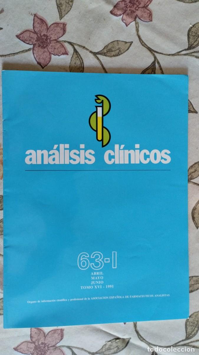 Coleccionismo de Revistas y Peri&oacute;dicos: REVISTA ANALISIS CLINICOS - 63-I // abril, mayo, junio 1991 tomo XVI