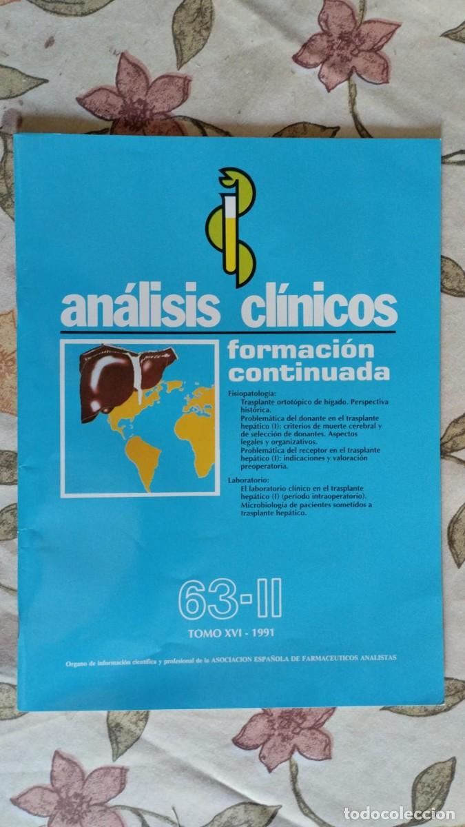 Coleccionismo de Revistas y Peri&oacute;dicos: REVISTA ANALISIS CLINICOS - 63-II // 1991 tomo XVI