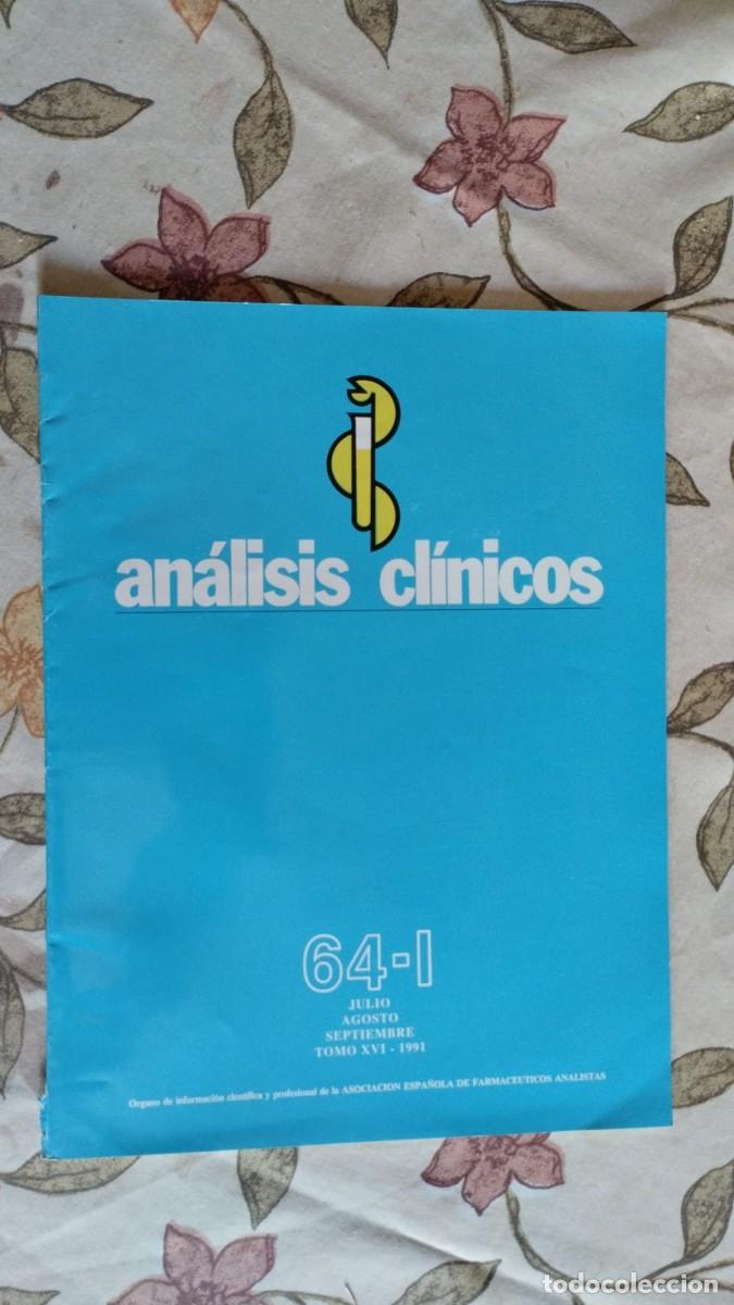 Sammeln von Zeitschriften und Zeitungen: REVISTA ANALISIS CLINICOS - 64-I // julio, agosto, septiembre 1991 tomo XVI