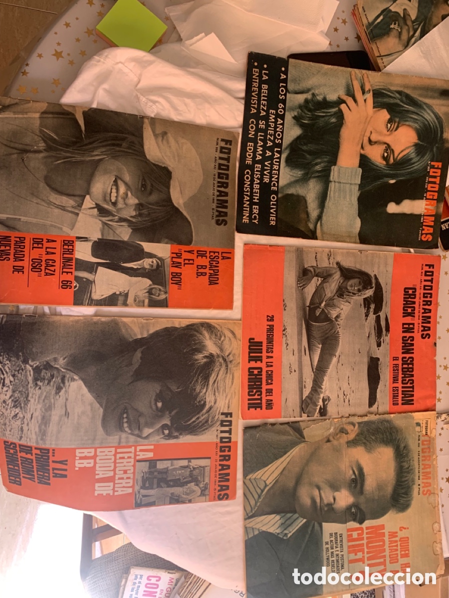 Sammeln von Zeitschriften und Zeitungen: Lote de cinco revistas antiguas Fotogramas 1966