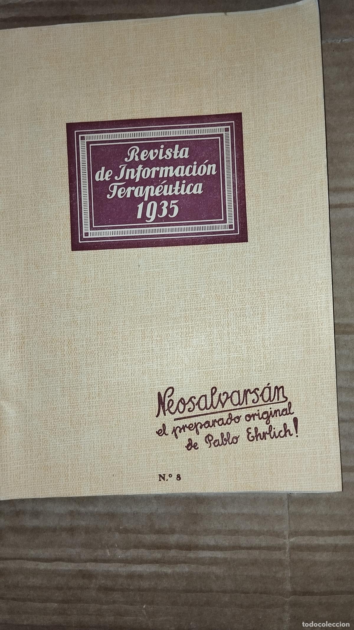 Sammeln von Zeitschriften und Zeitungen: Revista informaci&oacute;n terap&eacute;utica Bayer 1935 farmacia medicina