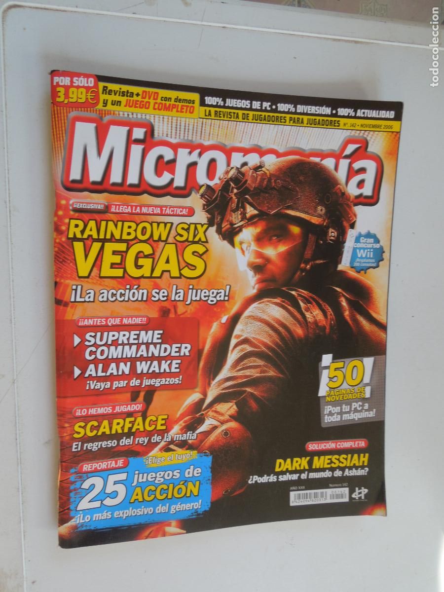 Coleccionismo de Revistas y Peri&oacute;dicos: MICROMANIA REVISTA N&ordm; 142- III EPOCA- NOVIEMBRE -2006 - RAINBOW SIX VEGAS