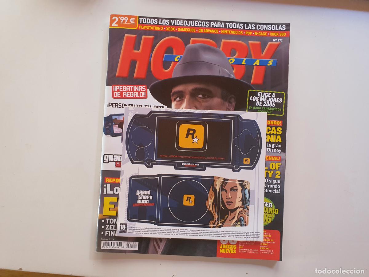 Coleccionismo de Revistas y Peri&oacute;dicos: REVISTA HOBBY CONSOLAS - N&ordm; 172 INCLUYE PEGATINAS PARA CONSOLA PSP GTA