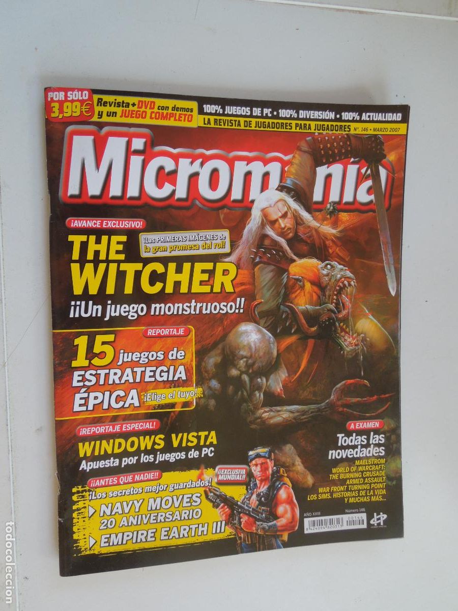 Coleccionismo de Revistas y Peri&oacute;dicos: MICROMANIA REVISTA N&ordm; 146- III EPOCA- MARZO -2007 - The Witcher