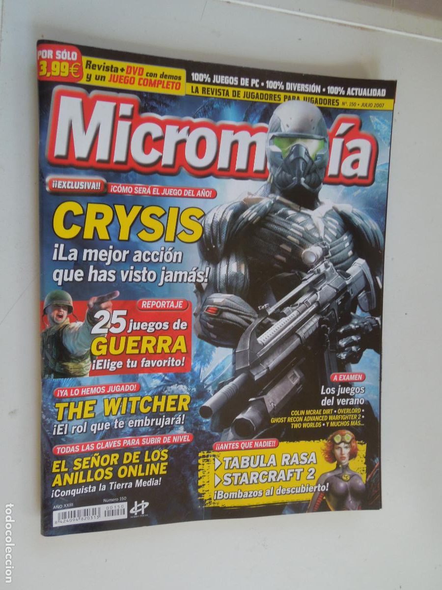 Coleccionismo de Revistas y Peri&oacute;dicos: MICROMANIA REVISTA N&ordm; 150- III EPOCA- JULIO -2007-CRYSIS - THE WITCHER