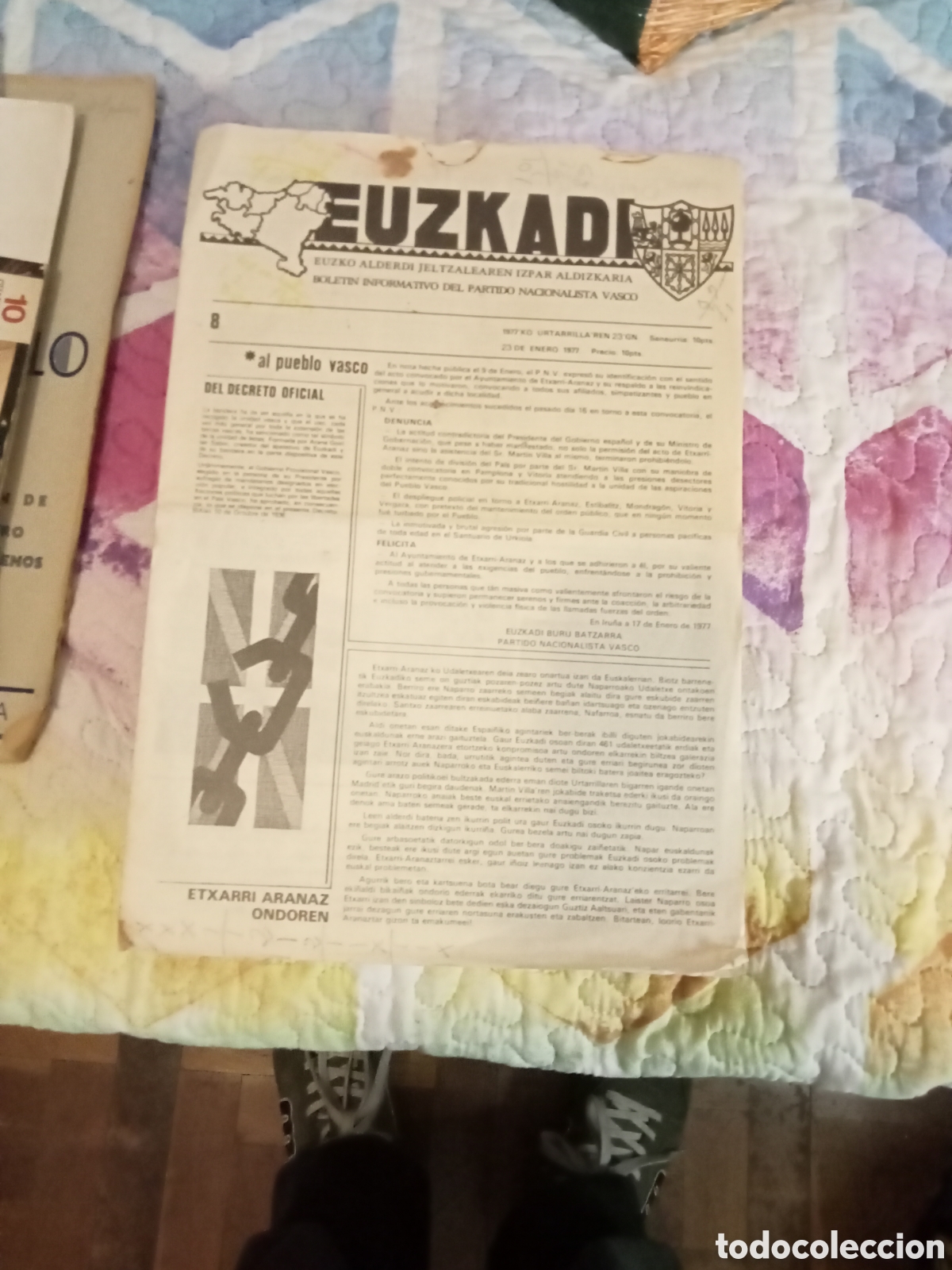 Coleccionismo de Revistas y Peri&oacute;dicos: Euskadi bolet&iacute;n del pnv 1977