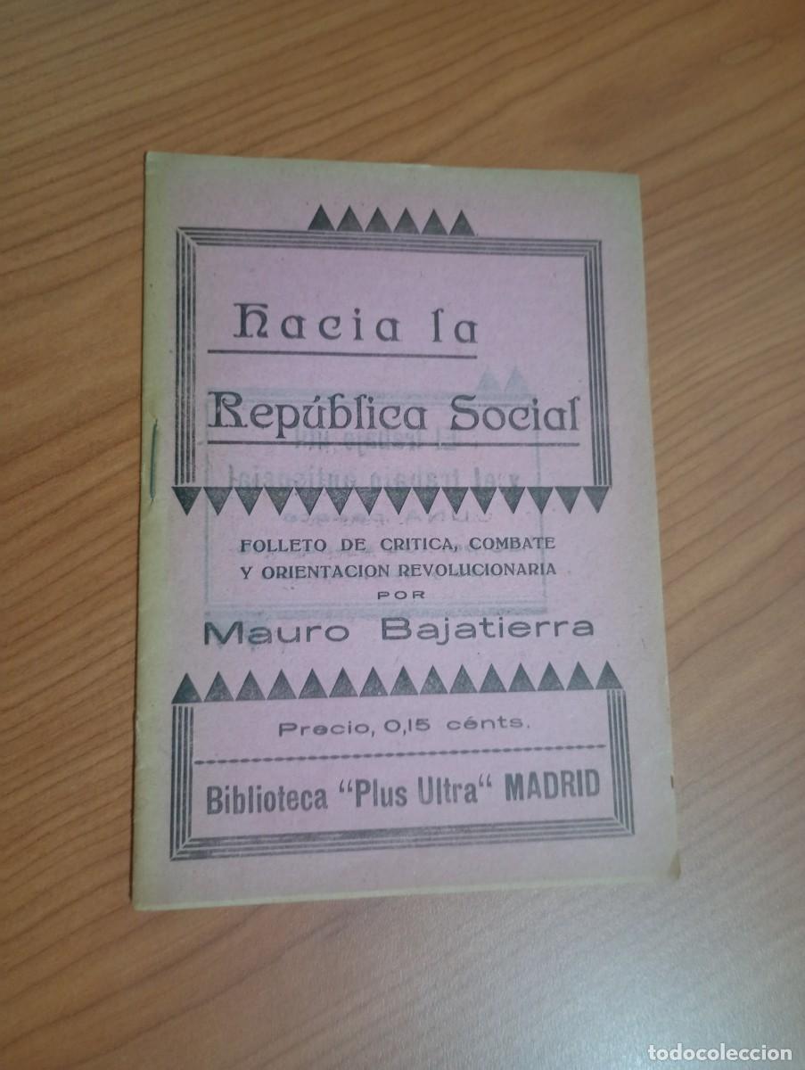 Coleccionismo de Revistas y Peri&oacute;dicos: Folleto anarquista de Mauro Bajatierra