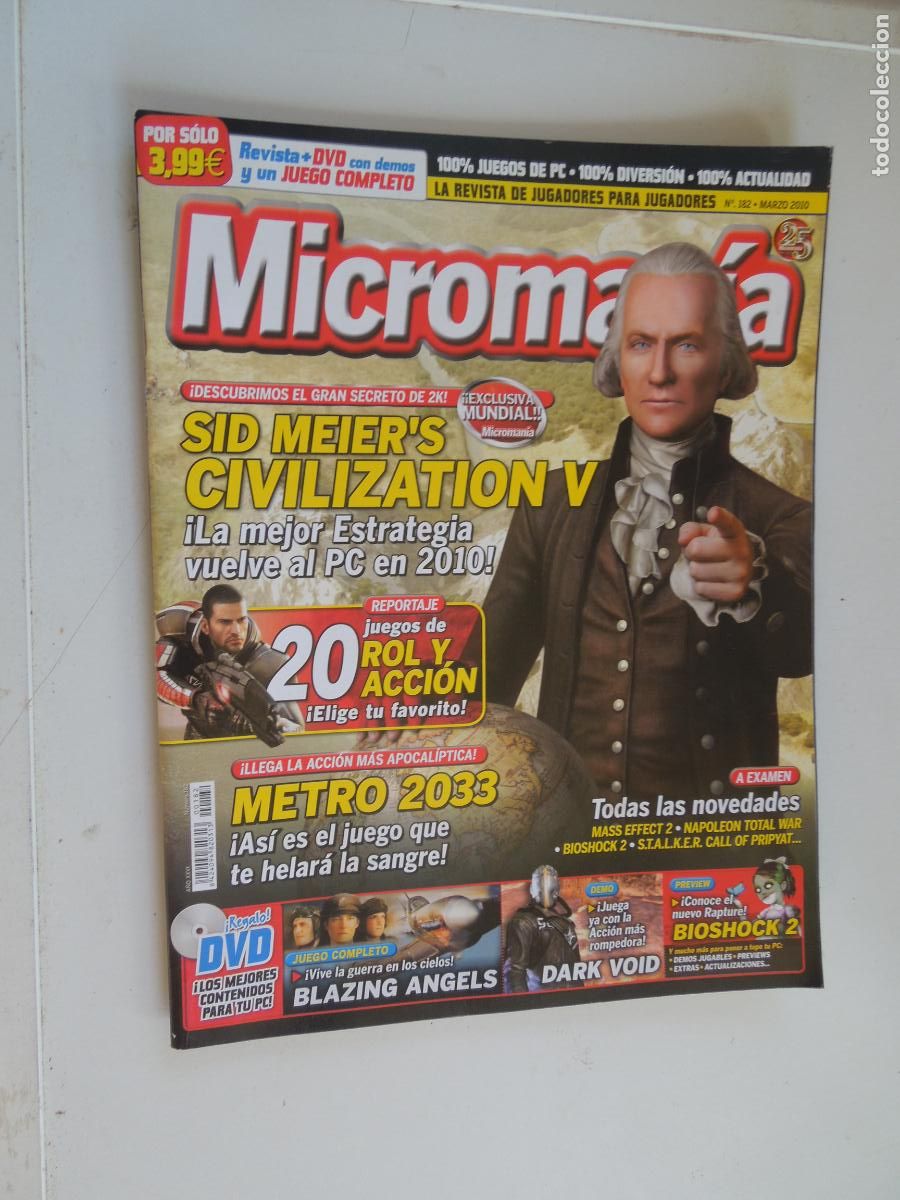 Coleccionismo de Revistas y Peri&oacute;dicos: MICROMANIA REVISTA N&ordm; 182- III EPOCA- MARZO 2010 - Sid Meier's Civilization V