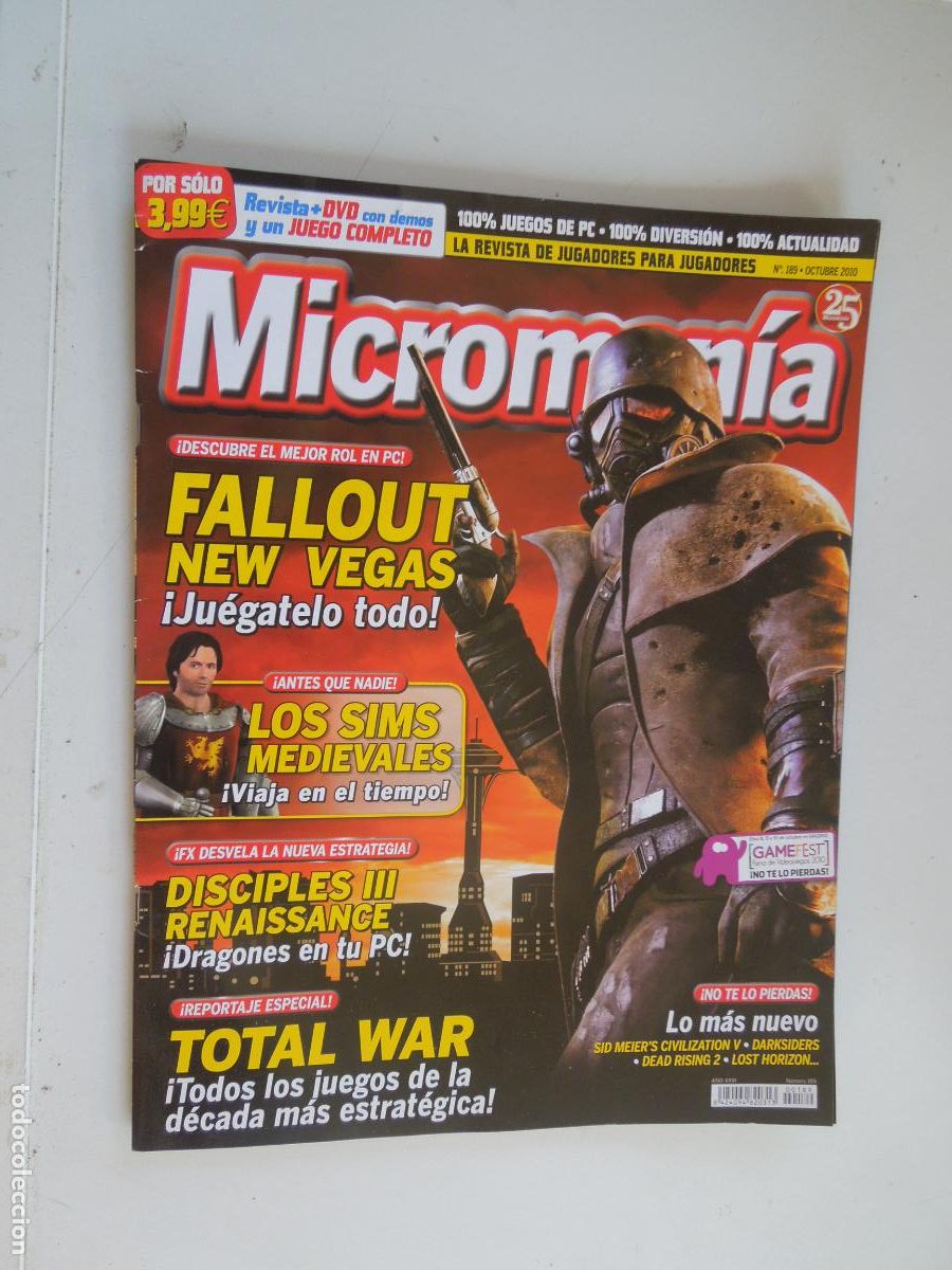 Coleccionismo de Revistas y Peri&oacute;dicos: MICROMANIA REVISTA N&ordm; 189- III EPOCA- OCTUBRE 2010- Fallout: New Vegas