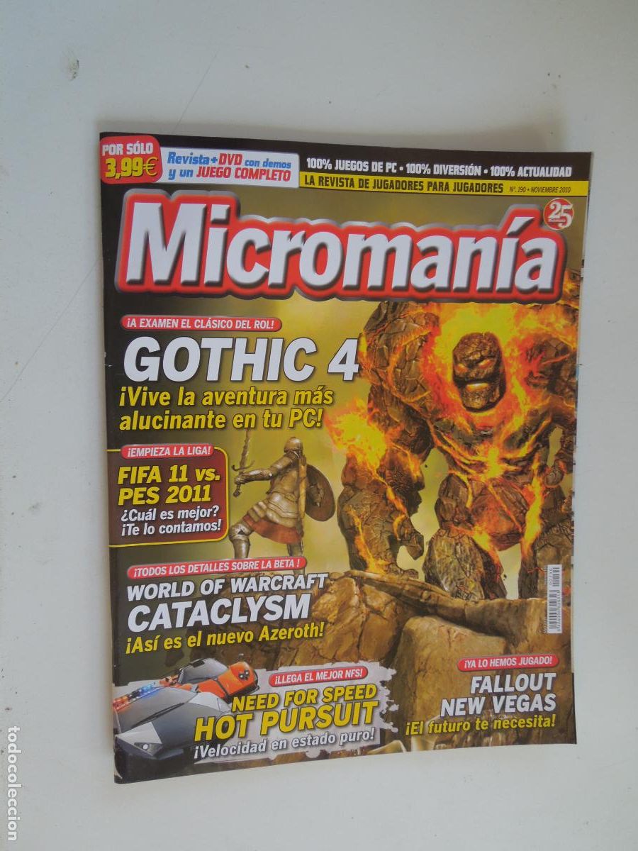 Coleccionismo de Revistas y Peri&oacute;dicos: MICROMANIA REVISTA N&ordm; 190- III EPOCA- NOVIEMBRE 2010 - Gothic 4 (Arcania: Gothic 4).