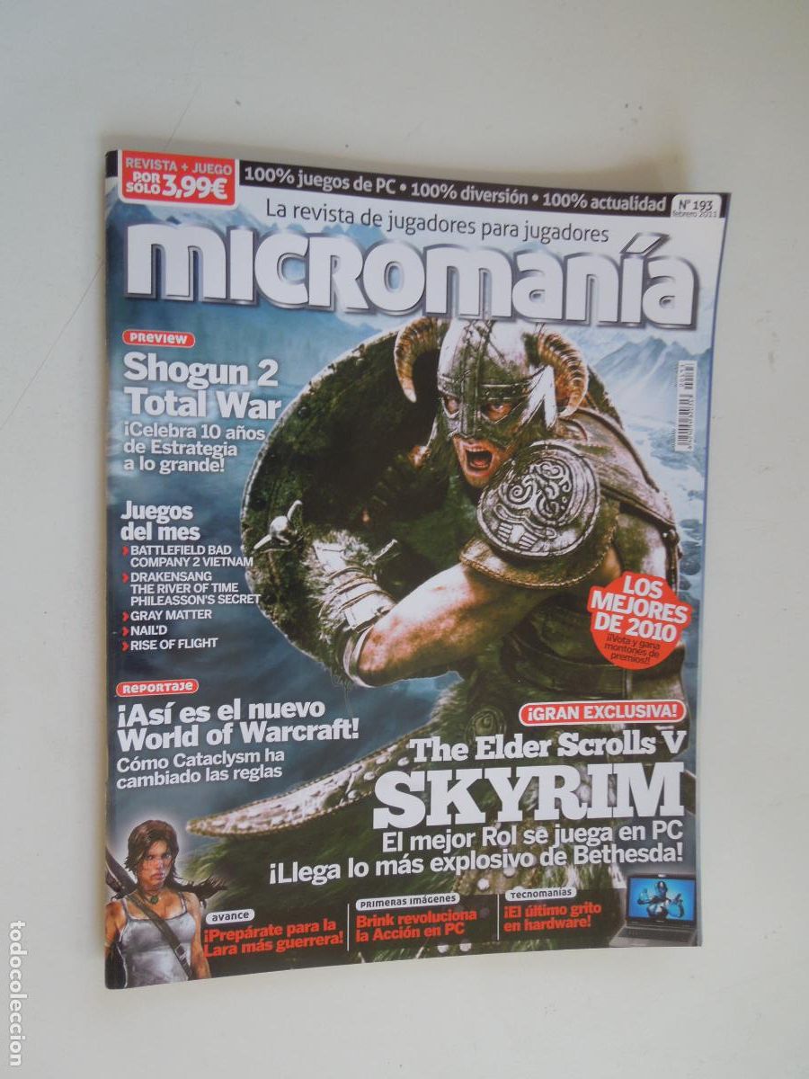 Coleccionismo de Revistas y Peri&oacute;dicos: MICROMANIA REVISTA N&ordm; 193- III EPOCA- FEBRERO 2011 - ⁠The Elder Scrolls V: Skyrim