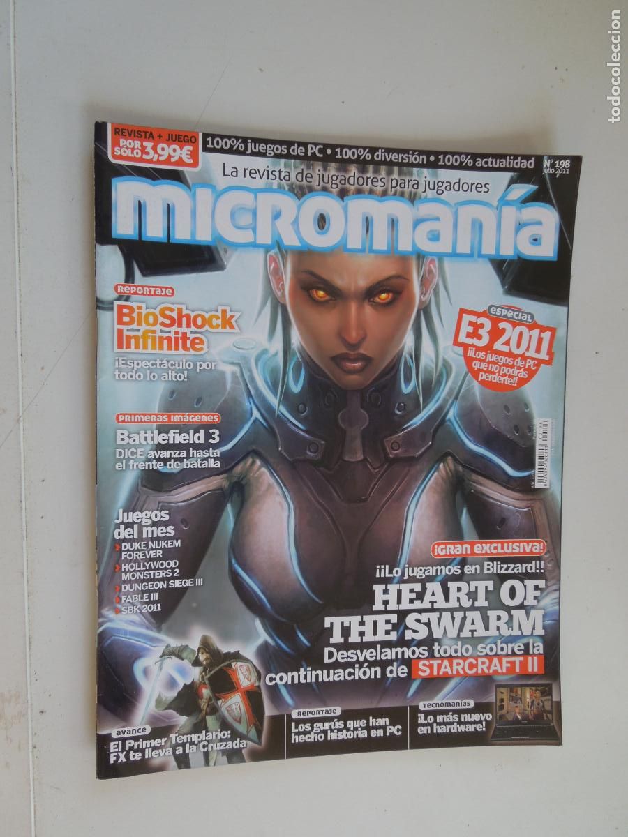 Coleccionismo de Revistas y Peri&oacute;dicos: MICROMANIA REVISTA N&ordm; 198- III EPOCA- JULIO 2011 - Heart of the Swarm.