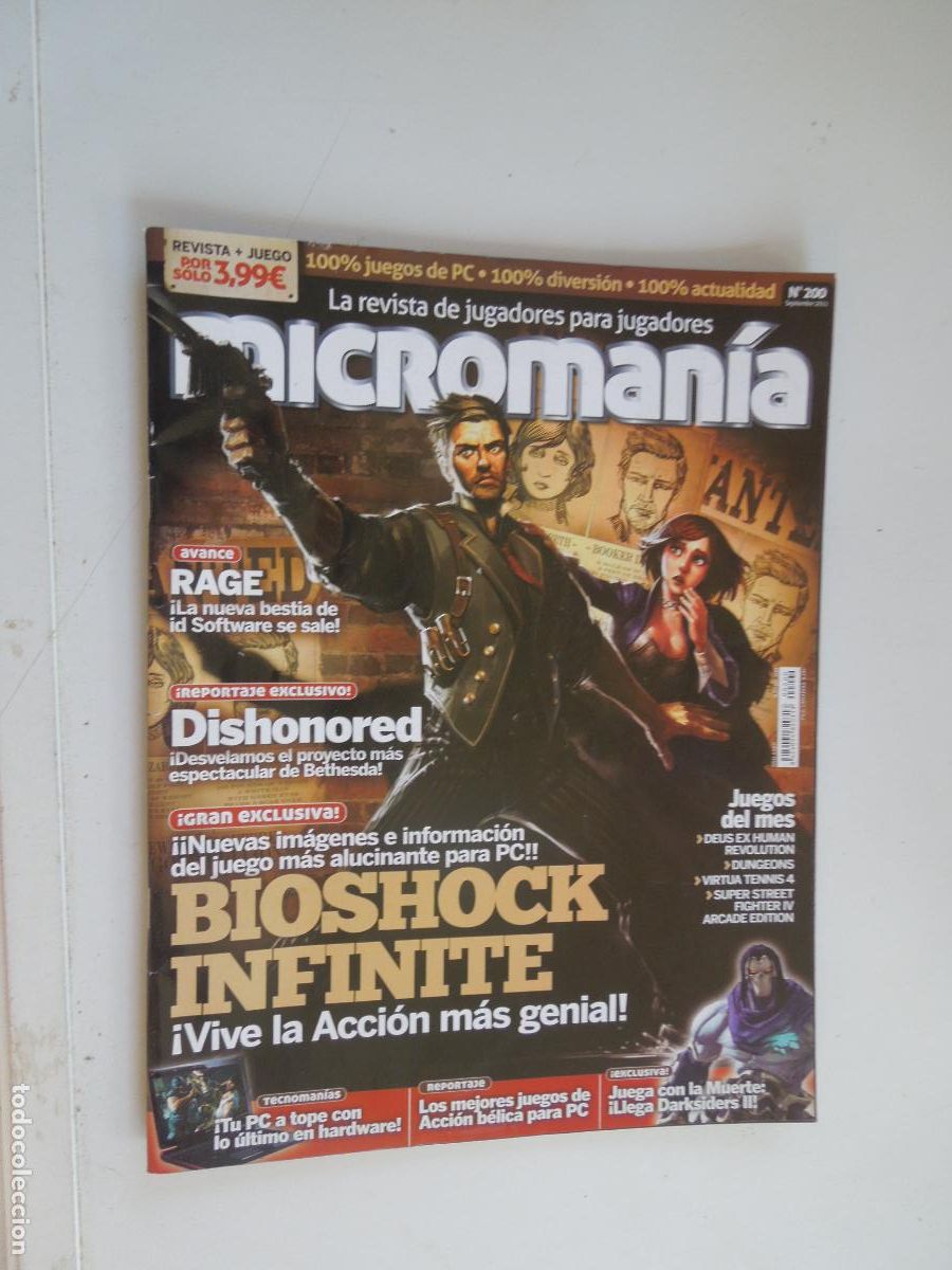 Coleccionismo de Revistas y Peri&oacute;dicos: MICROMANIA REVISTA N&ordm; 200- III EPOCA- SEPTIEMBRE 2011 - BIOSHOCK INFINITE