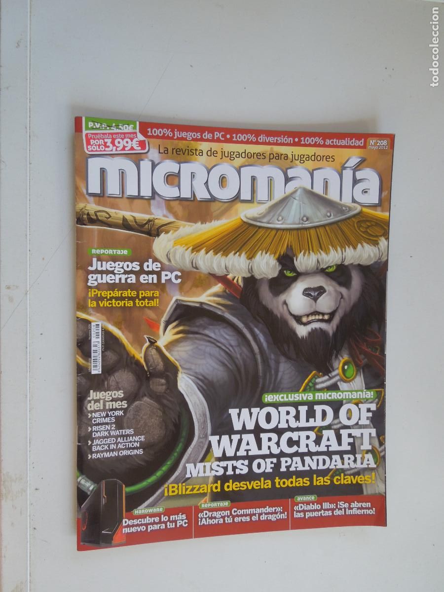 Coleccionismo de Revistas y Peri&oacute;dicos: MICROMANIA REVISTA N&ordm; 208- III EPOCA- MAYO 2012 - World of Warcraft: Mists of Pandaria