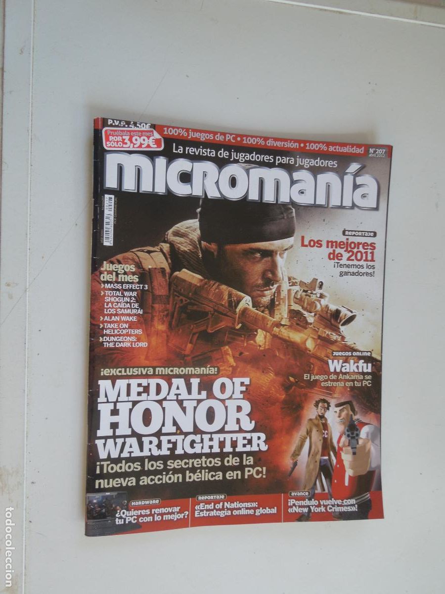 Coleccionismo de Revistas y Peri&oacute;dicos: MICROMANIA REVISTA N&ordm; 207- III EPOCA- ABRIL 2012 - Medal of Honor: Warfighter.