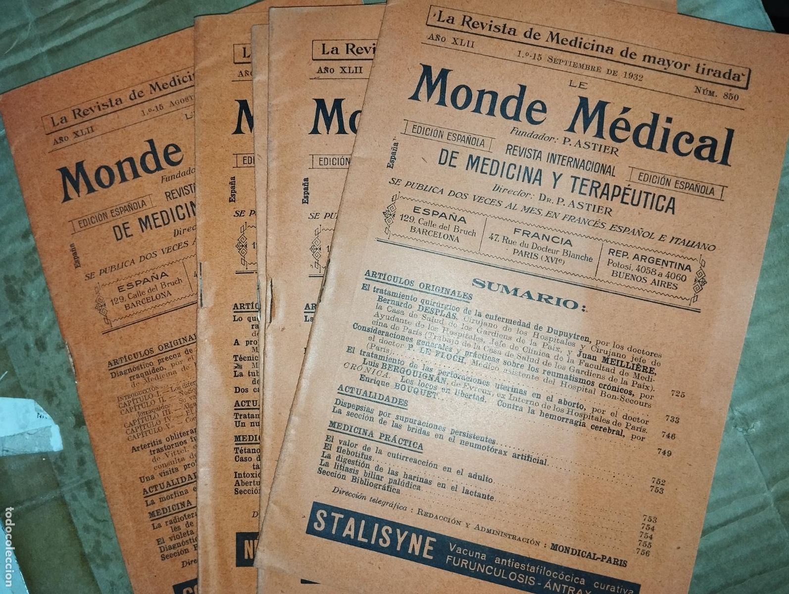 Coleccionismo de Revistas y Peri&oacute;dicos: REVISTA DE FARMACIA MEDICINA LE MONDE MEDICAL