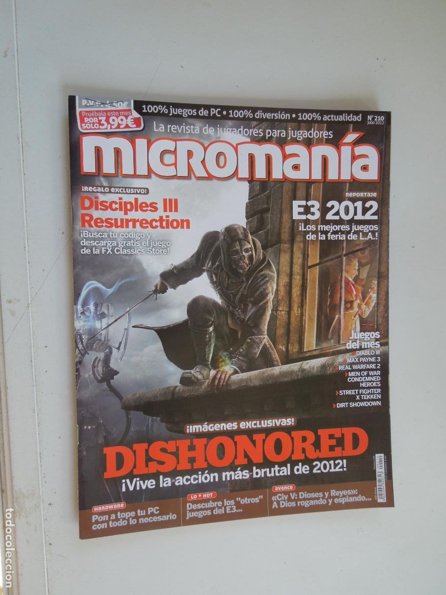 Coleccionismo de Revistas y Peri&oacute;dicos: MICROMANIA REVISTA N&ordm; 210- III EPOCA- JULIO 2012 - : Dishonored