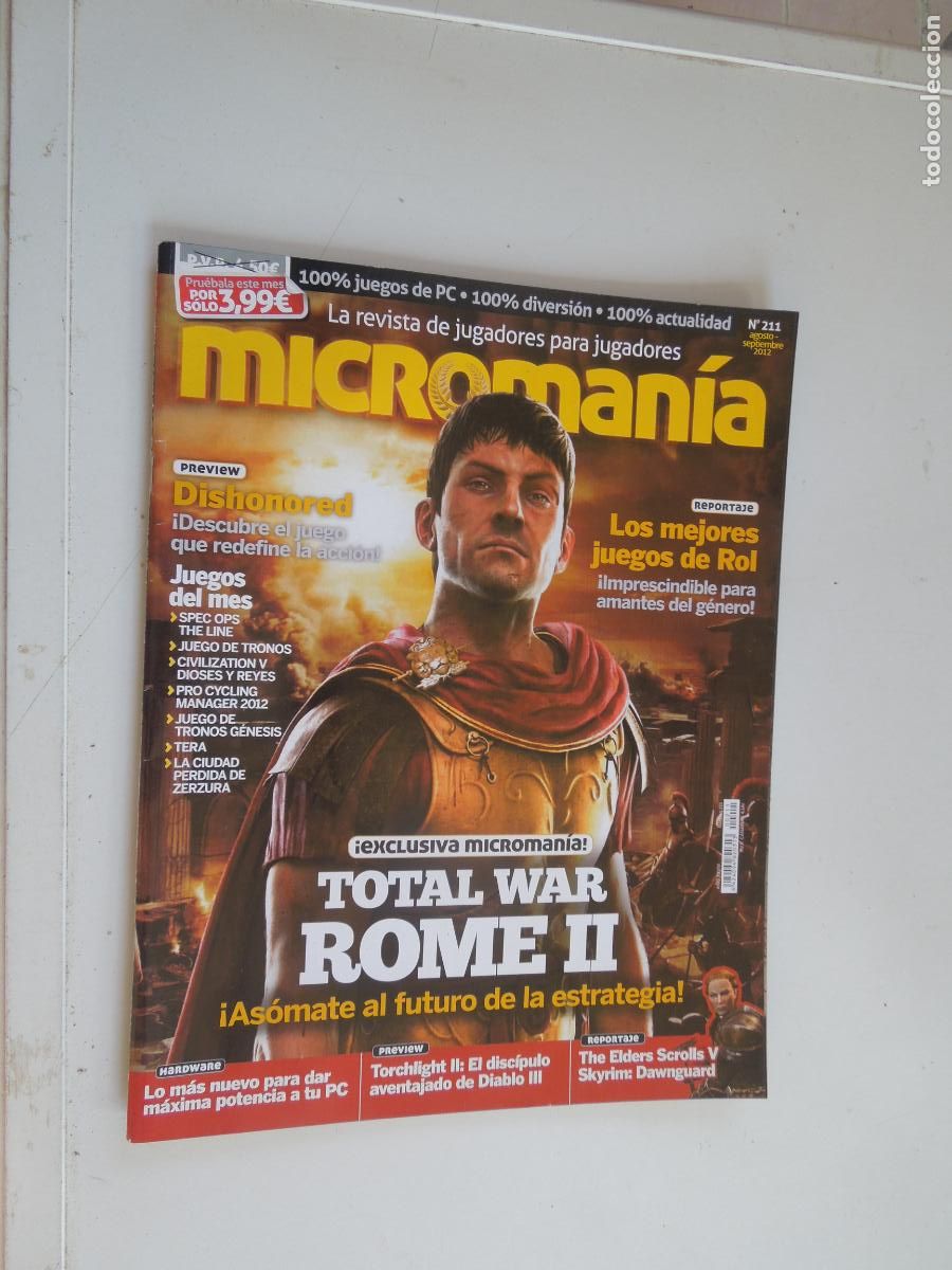 Coleccionismo de Revistas y Peri&oacute;dicos: MICROMANIA REVISTA N&ordm; 211- III EPOCA- AGOSTO 2012- ⁠Total War: Rome 2.