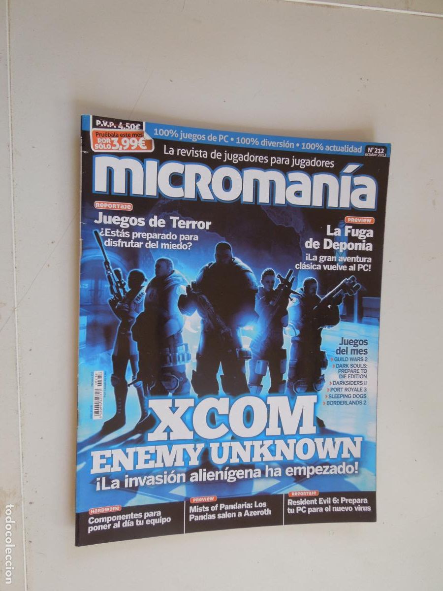 Coleccionismo de Revistas y Peri&oacute;dicos: MICROMANIA REVISTA N&ordm; 212- III EPOCA- SEPTIEMBRE 2012 - XCOM: Enemy Unknown,