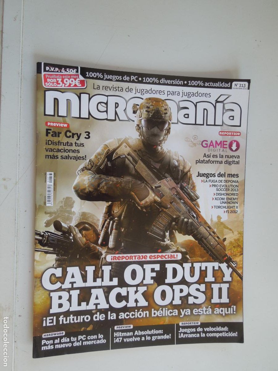 Collection Magazines and Newspapers: MICROMANIA REVISTA N&ordm; 213- III EPOCA- NOVIEMBRE 2012- Call of Duty: Black Ops II,