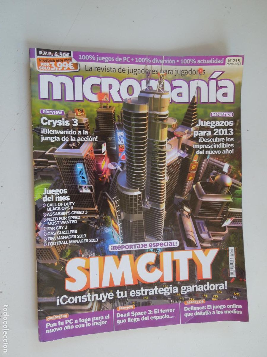 Collection Magazines and Newspapers: MICROMANIA REVISTA N&ordm; 215- III EPOCA- ENERO 2013