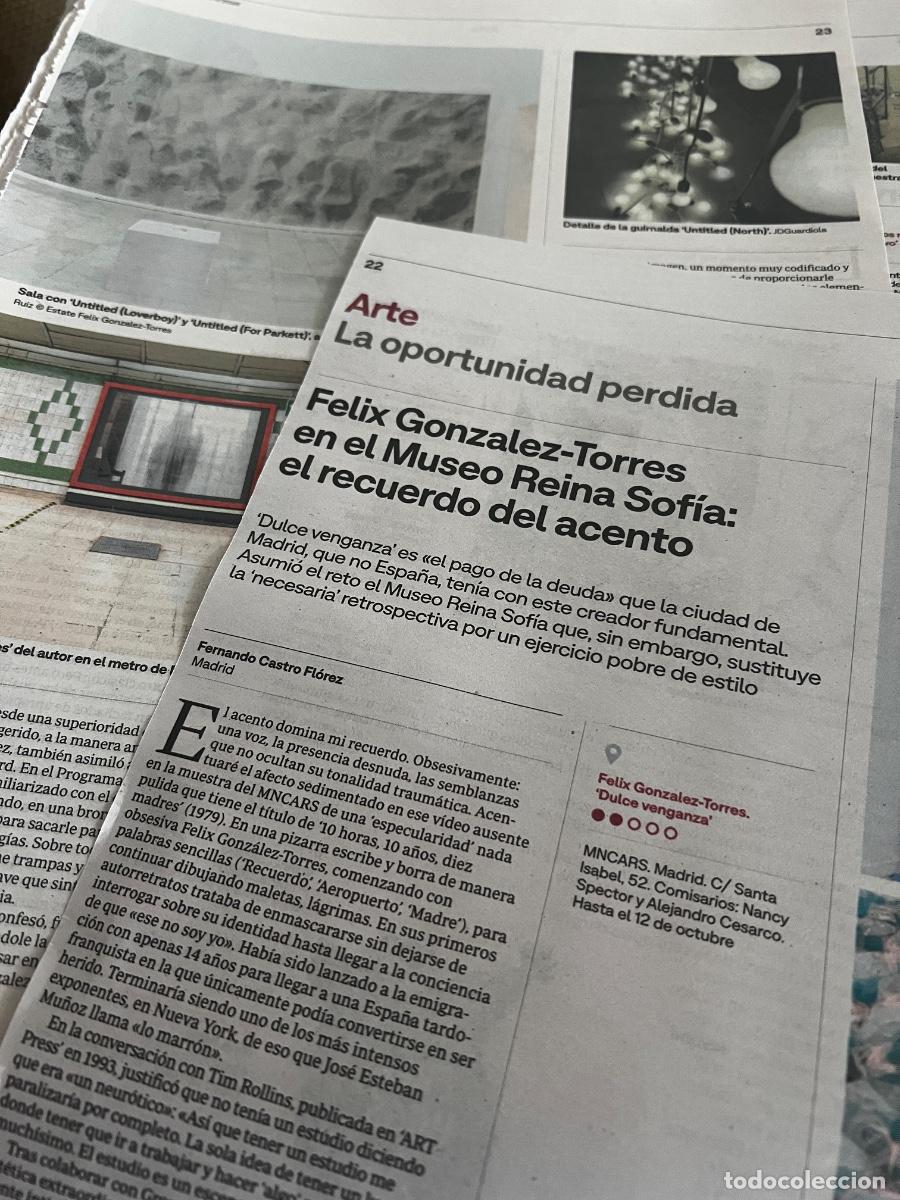 Coleccionismo de Revistas y Peri&oacute;dicos: Art&iacute;culo ABC F&Eacute;LIX GONZ&Aacute;LEZ-TORRES MUSEO REINA SOFIA DULCE VENGANZA ARTE MODERNO DULCE VENGANZA