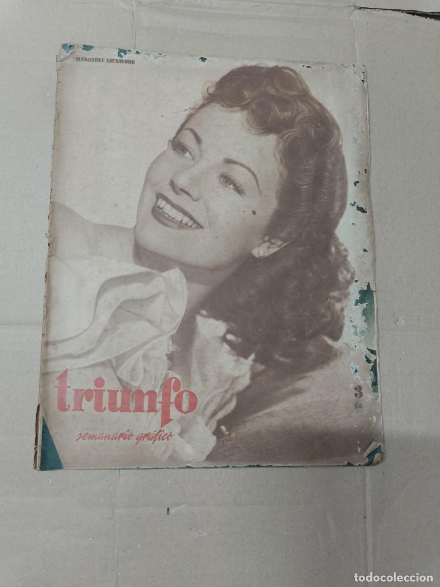 Coleccionismo de Revistas y Peri&oacute;dicos: ANTIGUA REVISTA TRIUNFO DE 1949, SEMANARIO GRAFICO, CINE, DEPORTES -P13
