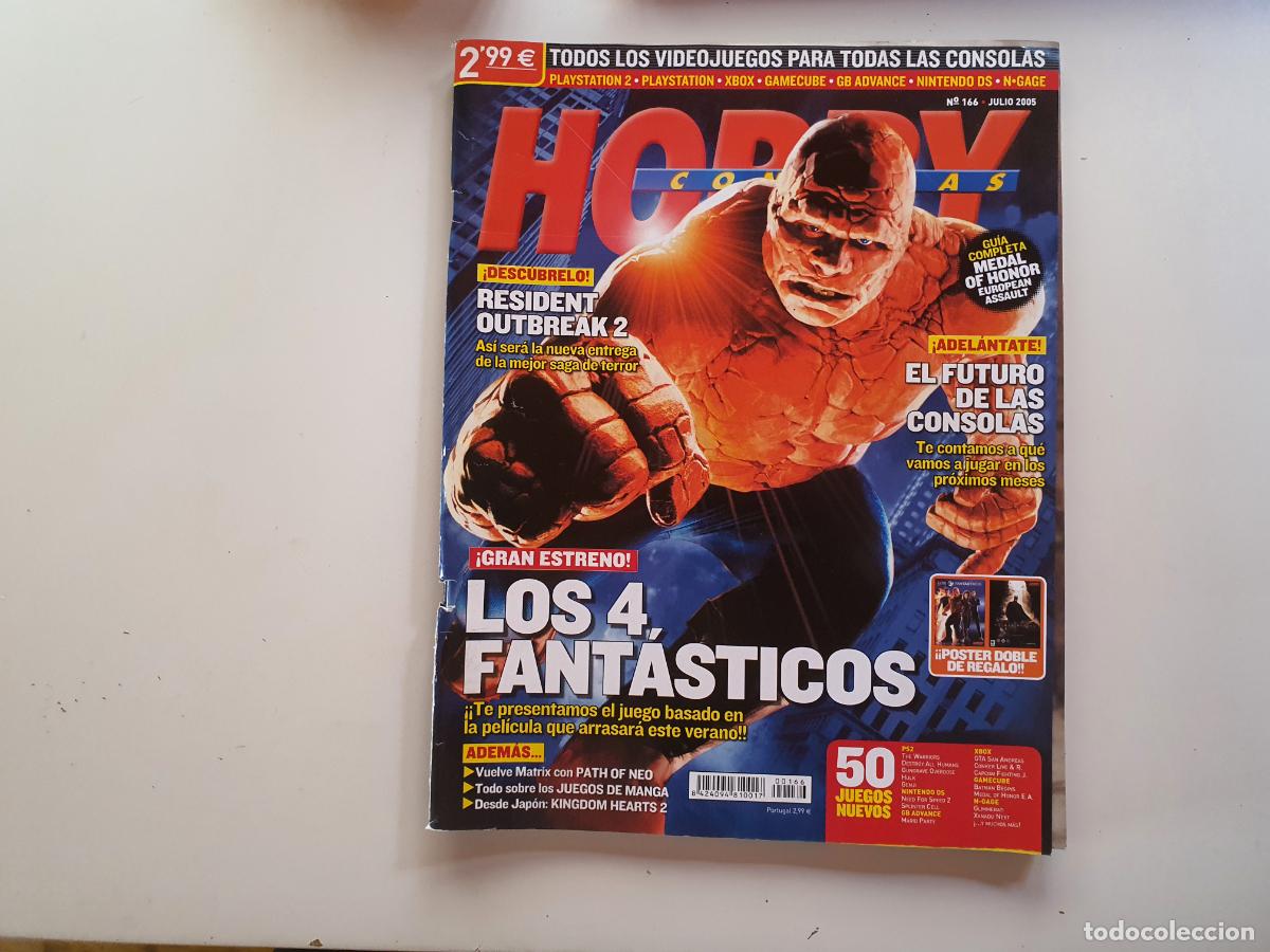Coleccionismo de Revistas y Peri&oacute;dicos: REVISTA HOBBY CONSOLAS - N&ordm; 166 INCLUYE POSTER CENTRAL CUATRO FANTASTICOS