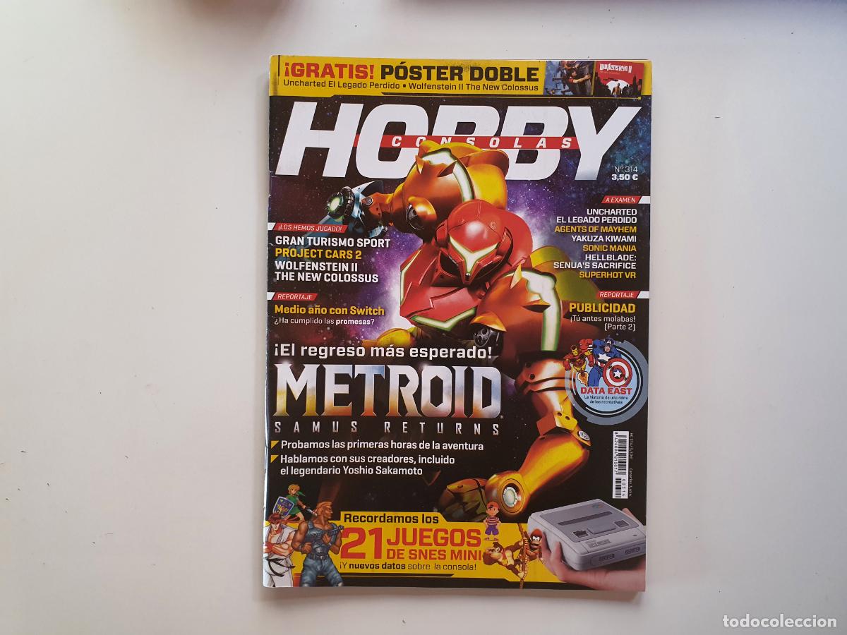Coleccionismo de Revistas y Peri&oacute;dicos: REVISTA HOBBY CONSOLAS - N&ordm; 314 METROID INCLUYE POSTER CENTRAL