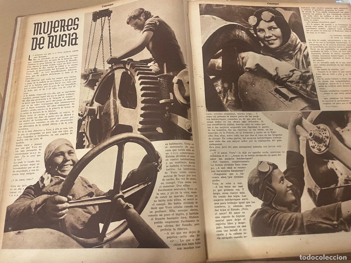 Collezionismo di Riviste e Giornali: ANTIGUA PUBLICACION - ESTAMPA - 1936 - 2 VOLS. VOL. I - A&Ntilde;O 9 ENERO - ABRIL (completo) N&ordm; 416 ENERO