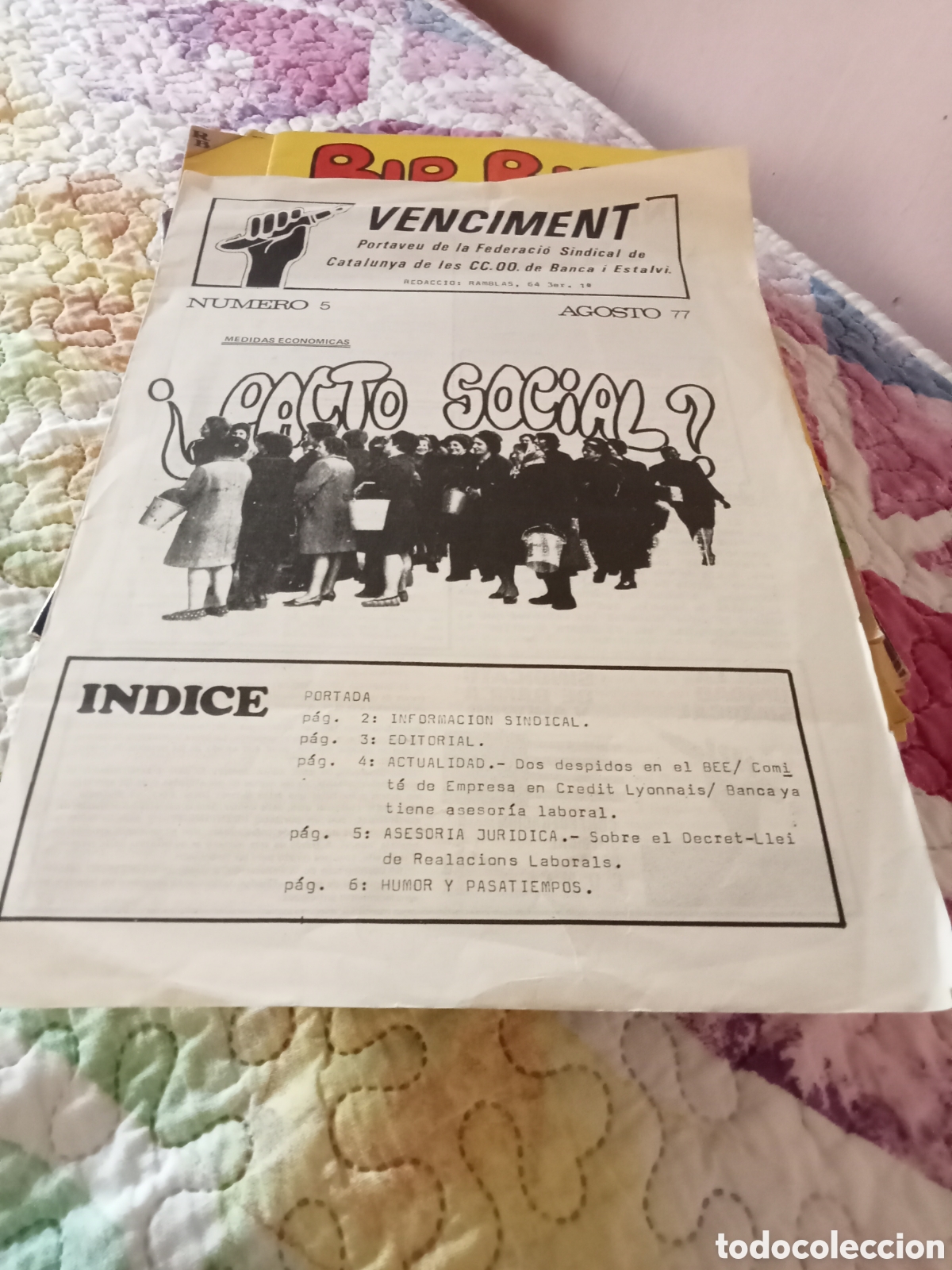 Coleccionismo de Revistas y Peri&oacute;dicos: Venciment n&uacute;mero 5 agosto 1977
